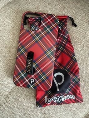 Loopy Case iPhone 13 Pro Max Case - Red Holiday Tartan